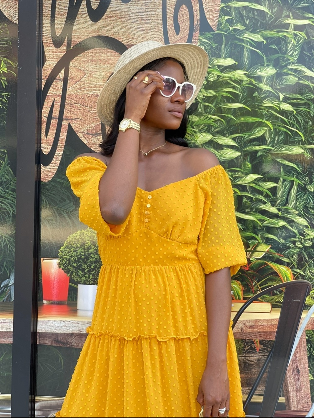 J. Crew Yellow Long-Sleeve Tiered Maxi Dress